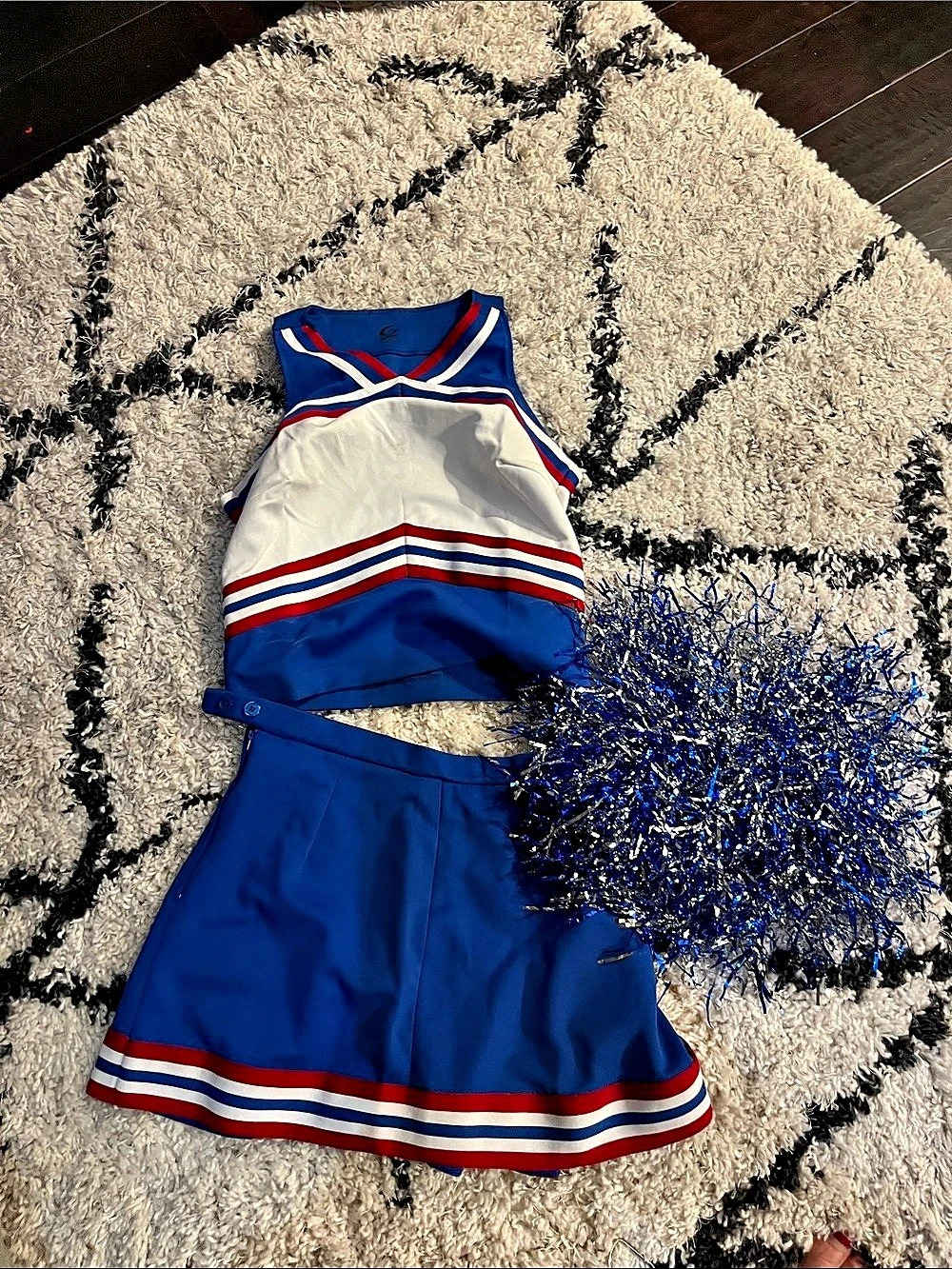 GTM Kids Blue & White Dance Cheer Costume